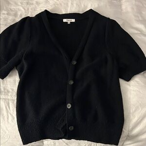 Madewell Black Short Sleeve Cardigan